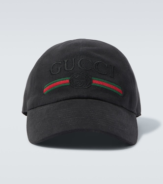Web Stripe cotton baseball cap | Gucci