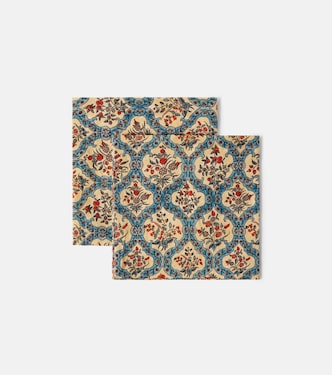 Hoya set of 2 floral linen napkins | The House of Lyria