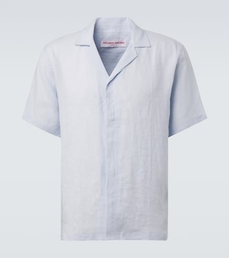Maitan linen bowling shirt | Orlebar Brown