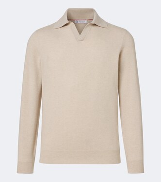 Pullover polo in cashmere | Brunello Cucinelli