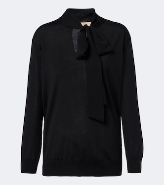 Bow-detail wool sweater | Valentino
