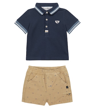 Baby cotton polo shirt and shorts set | Tartine et Chocolat