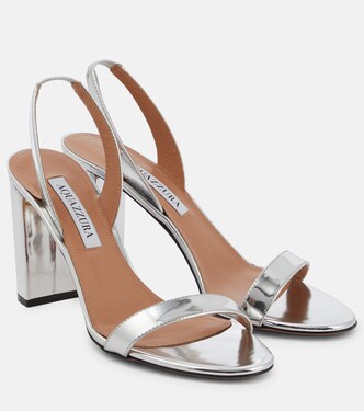 So Nude 85 metallic leather sandals | Aquazzura