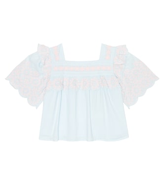 Embroidered cotton top | Stella McCartney Kids