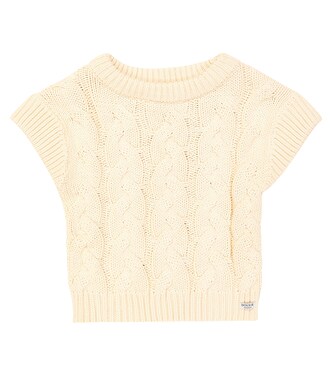 Mylli cable-knit cotton sweater vest | Donsje