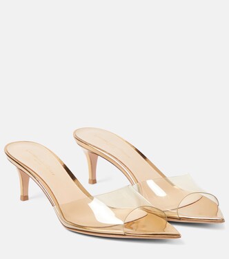 Elle 55 TPU and patent leather mules | Gianvito Rossi