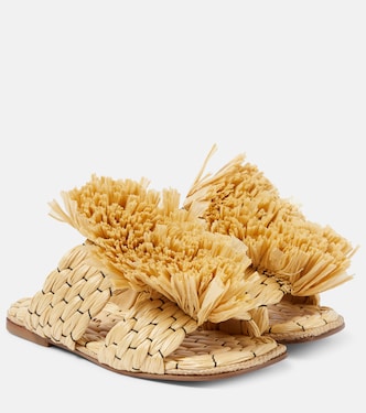Raffia espadrille slides | Dries Van Noten