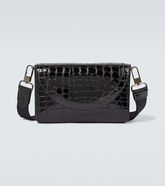 Explorafunk croc-effect patent leather shoulder bag | Christian Louboutin