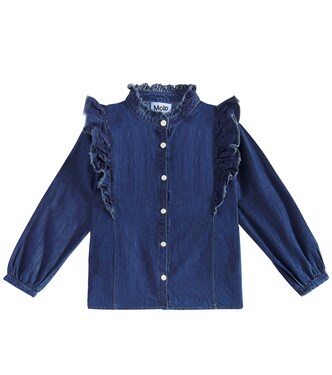 Raphaella ruffled denim shirt | Molo