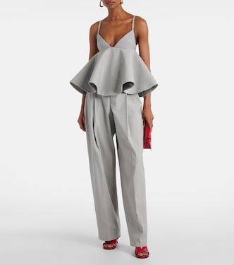 Curzio mid-rise jersey wide-leg pants in grey - Jacquemus | Mytheresa