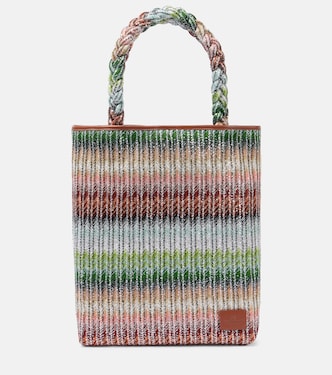 Tote Zigzag Large con ribete de piel | Missoni