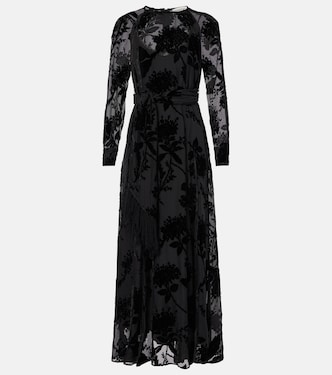 Burnout Sheath floral velvet maxi dress | Zimmermann