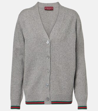 Cardigan Web Stripe aus Wolle und Kaschmir | Gucci