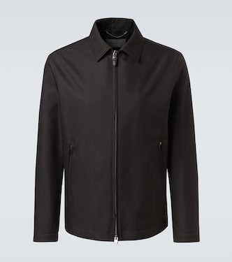 Leather-trimmed jacket | Canali