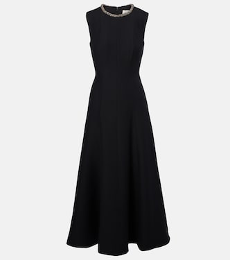 Embellished wool and silk midi dress | Roland Mouret