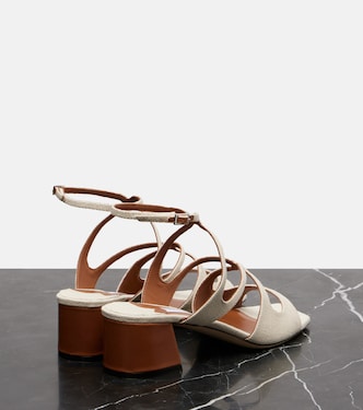 Azilia 45 canvas sandals in brown - Jimmy Choo | Mytheresa