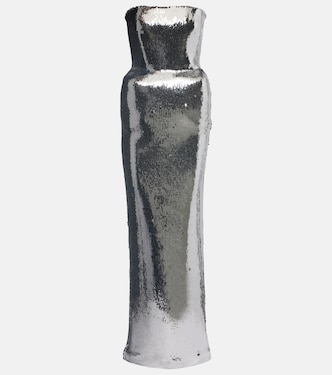 Padded sequined bustier gown | David Koma