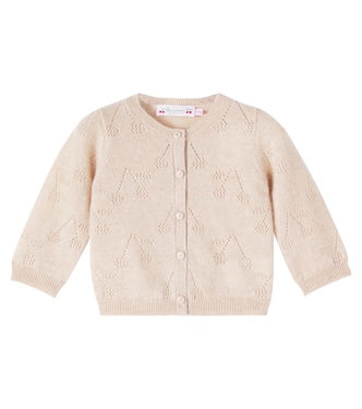 Baby Tibile pointelle cashmere cardigan | Bonpoint