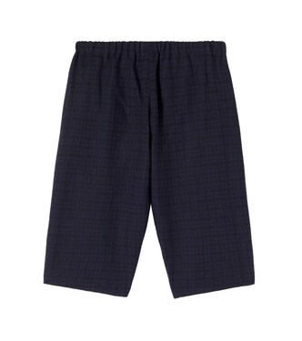 Baby Dandy checked cotton and wool pants | Bonpoint