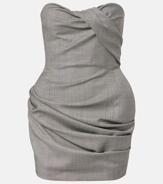 Draped wool corset dress | Magda Butrym