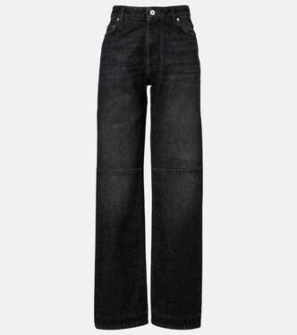 Jeans a gamba larga con cut-out e vita media | Jean Paul Gaultier