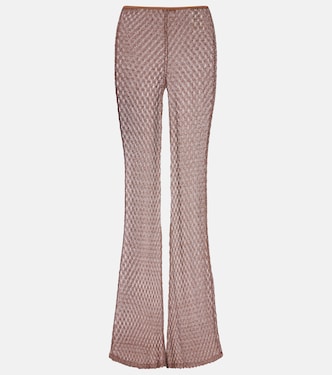 Open-knit lamé flared pants | Missoni