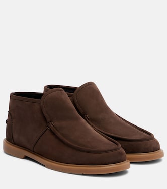 Shearling-lined suede ankle boots | Yves Salomon