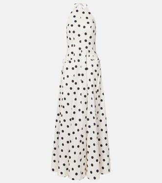 Maisie polka-dot cotton-blend maxi dress | Rebecca Vallance