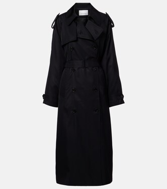 Veyron double-breasted twill trench coat | The Frankie Shop