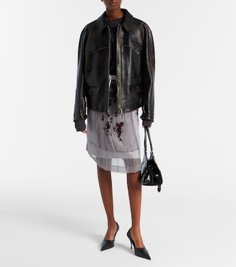 【lee】Prada Black Leather Jacket 46 Leather jacket in black - Prada | Mytheresa