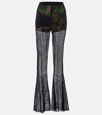 Cotton lace flared pants | Etro