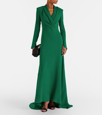 Oscar de La Renta, Silk-Blend Gown, Women, Green, US 0, Dresses
