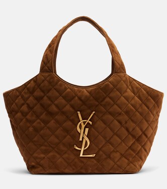 Icare Cassandre Medium suede tote bag | Saint Laurent