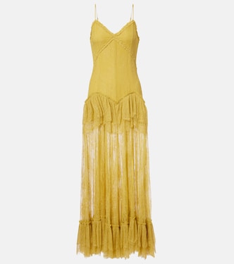 Vestido largo Kala de encaje floral | De La Vali