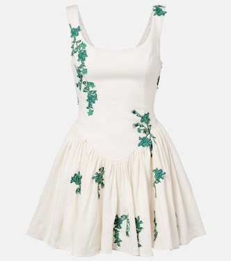 Pluma embroidered cotton minidress | Agua by Agua Bendita