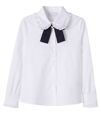 Chemise en coton à nœud | Monnalisa