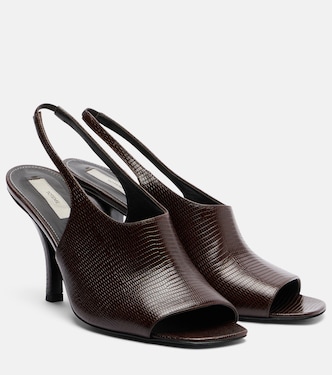 Embossed leather slingback sandals | Toteme