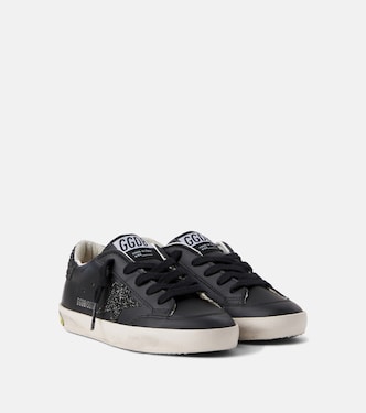 Super Star glitter leather sneakers | Golden Goose Kids