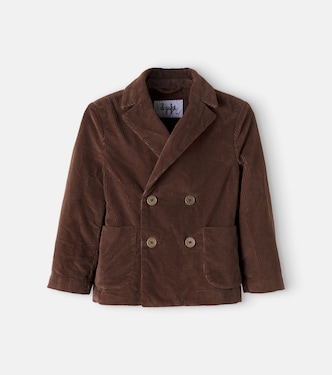 Double-breasted cotton-blend corduroy jacket | Il Gufo