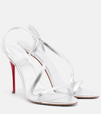 Miss Z metallic leather slingback sandals | Christian Louboutin