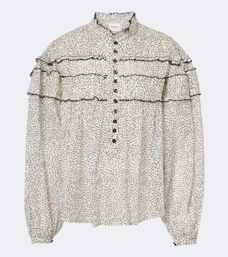 Blusa Doane de voile de algodón con lunares | Marant Etoile
