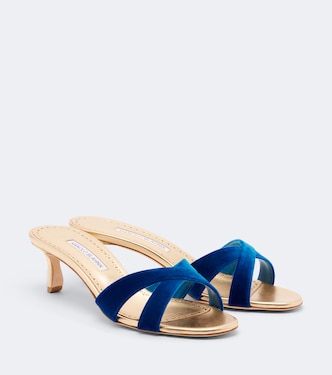 Callydramu velvet mules | Manolo Blahnik