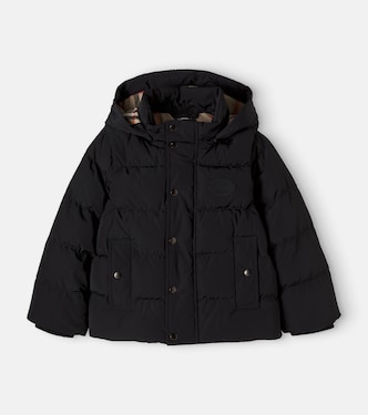 Convertible hooded down jacket | Burberry Kids