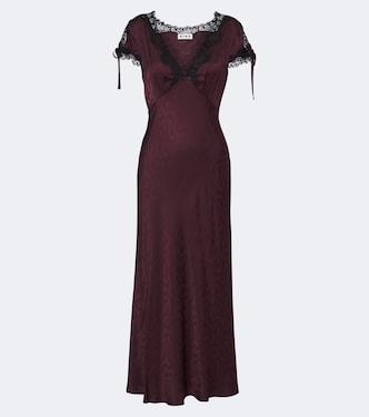 Fern satin jacquard midi dress | Rixo