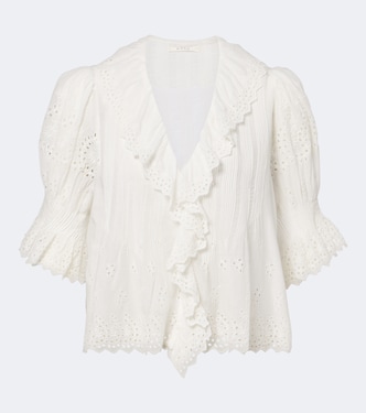 Henri broderie anglaise cotton top | Dôen