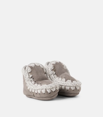 Baby Stiefel aus Veloursleder mit Shearling | Mou Kids