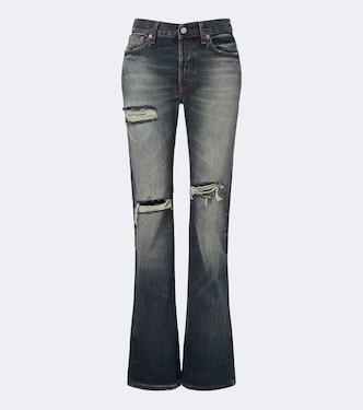 Re-Edition distressed faded bootcut jeans | Acne Studios