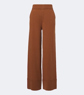 Pantalones anchos de lana y cachemir | Jardin des Orangers
