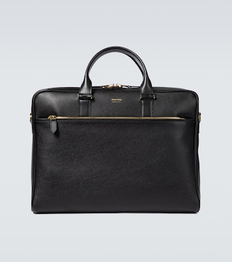 Grained leather briefcase | Tom Ford