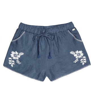 Embroidered linen shorts | Tartine et Chocolat